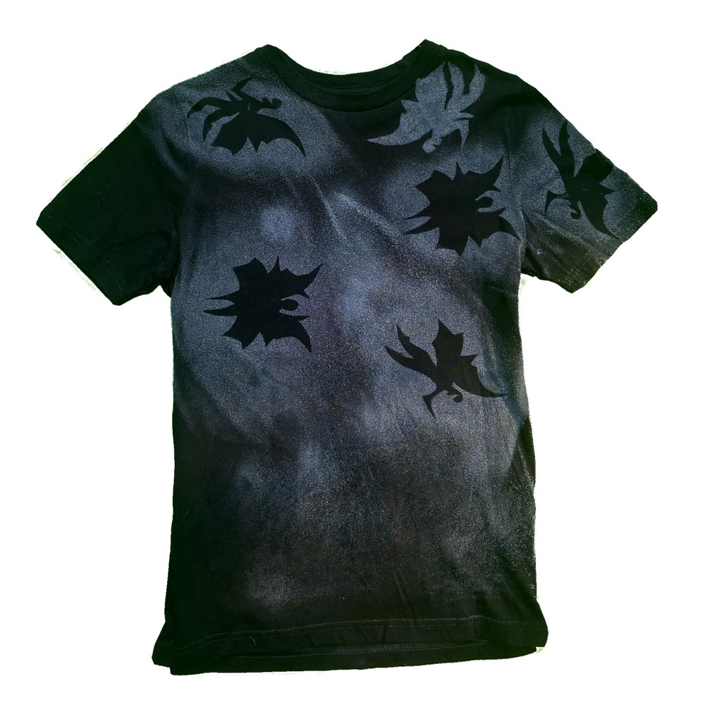 Medium custom painted black fairy tee